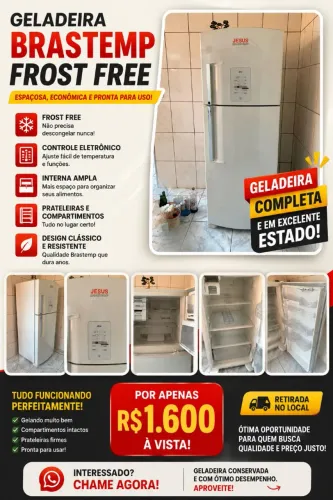 Geladeira Brastemp Frost Free excelente estado de conservação