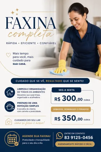 SERVIÇO DIARISTA COMPLETO