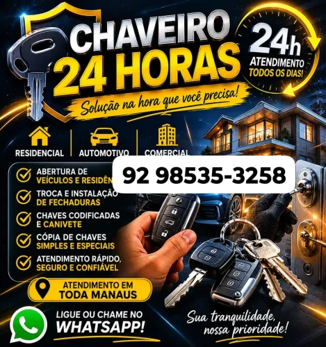 Chaveiro urgente 24 Horas chave disponível