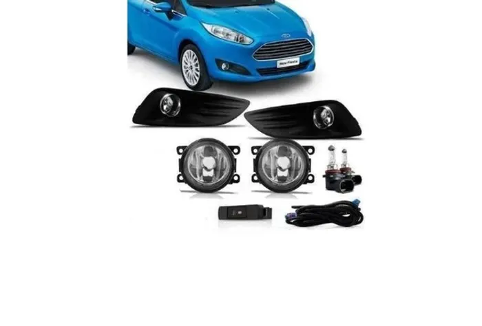 Kit Farol Milha Auxiliar Neblina Ford New Fiesta 2013 A 2017 