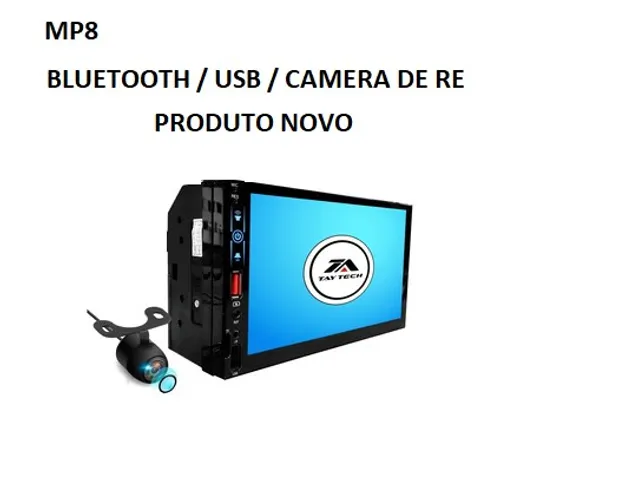 Central Multimidia 7" 2 Din Com camera de re