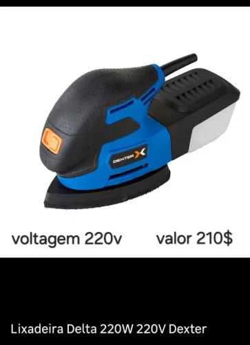 Lixadeira orbital delta dexter 220v 220w profissional novo entregamos
