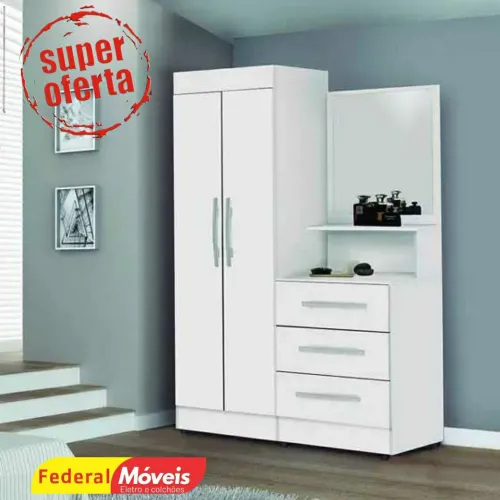 Guarda Roupa 2 Portas Novo Fazemos Entrega