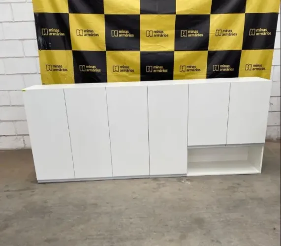 Armário Aéreo com Nicho Microondas - 76x232x60