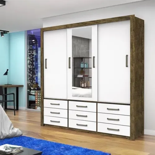 Guarda-Roupa 3 Portas Anjos 1,91 m !! Tt8218m