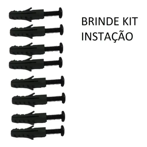 PAR DE GANCHO REFORÇADO PARA REDE EM AÇO COM PARAFUSOS E BUCHAS. COR PRETO
