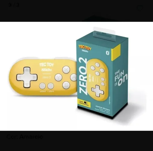 Controle Sem Fio Tectoy Zero 2 - Amarelo Tectoy<br>
