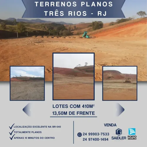 Ótimos terrenos planos em Três Rios RJ