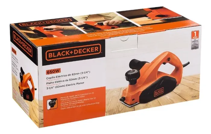 Plaina Elétrica Black Decker 650w 3 1/4'' (82mm), 220v 7698-b2