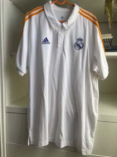 Camiseta Real Madrid Adidas Polo Branca