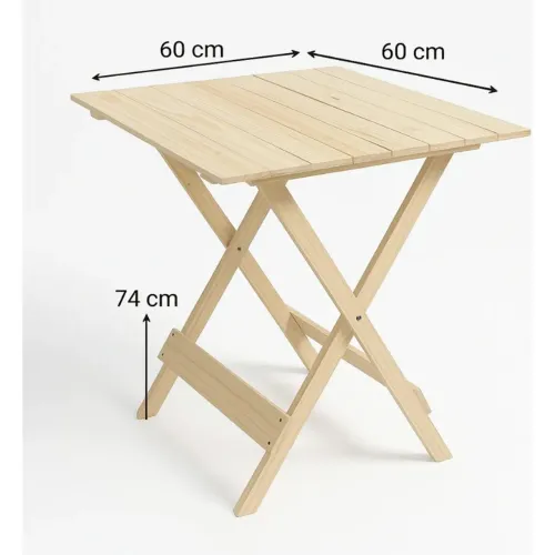 ? Mesa Dobrável de Madeira - Compacta, Prática e Elegante!