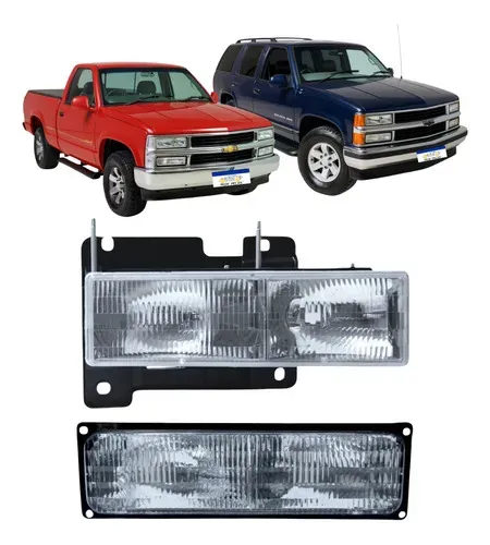 Farois Dianteiros Silverado 1993 A 2001 Par Lado Carona 