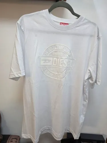 Camiseta T-Shirt Diesel Branca Logo emborrachado Original