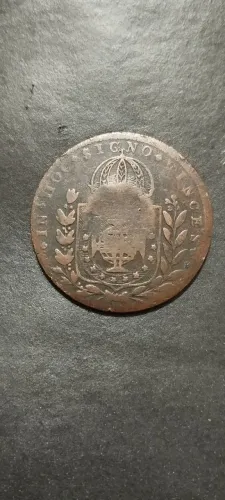 Moeda 20 reis carimbada na 40