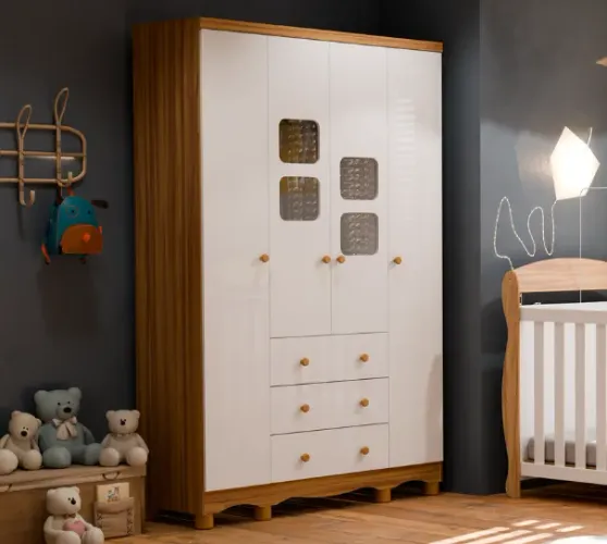 Guarda-Roupa em MDF Lumi 04 Portas 