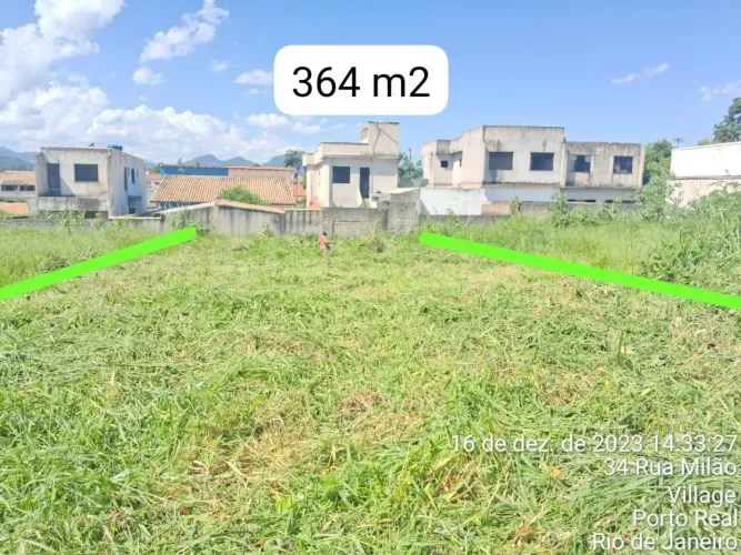Terreno 364m² no Bairro Colinas em Porto Real RJ. OPORTUNIDADE! R$100 MIL