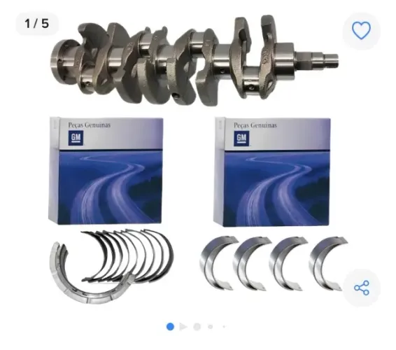 Kit Virabrequim+bronzinas Std Celta Corsa Prisma Onix 1.0 Gm