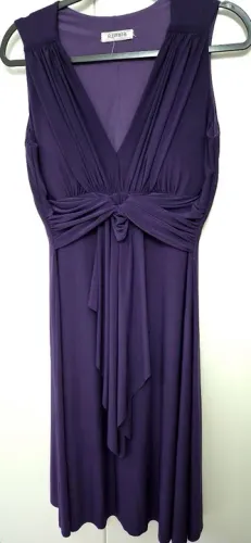 Vestido Longo Roxo Sem Manga
