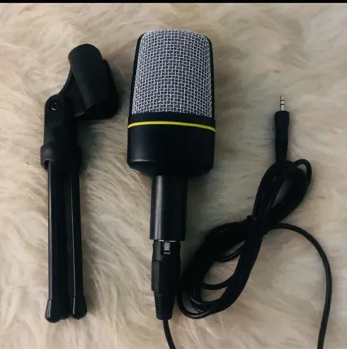 Microfone Com Fio Condensador Sf-666, não precisa de mesa de som