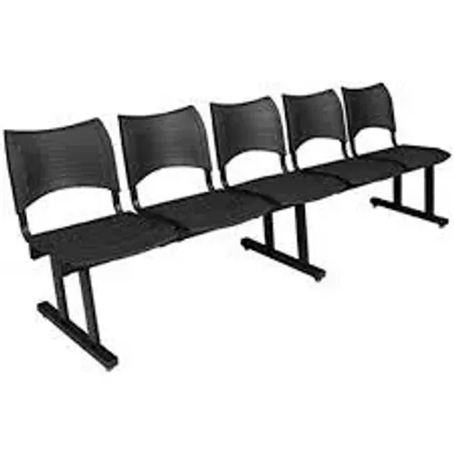 LONGARIAS DE RECEPÇAO EM PVC PES EM ACO 2,3,4,5 LUGARES SO NOVAS LOJA *