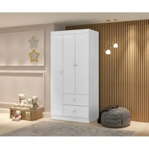 Guarda Roupa Infantil 3 Portas 2 Gavetas DIVIDIMOS EM ATÉ 10X SEM JUROS