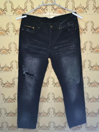 calça jeans preta armani exchange original tamanho 40 legítima importado itália turim dest
