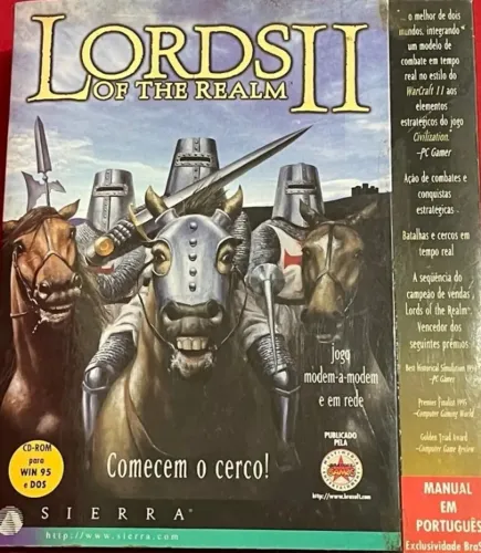 Jogo Lords of the Realm 1 e 2 Gold Revista Senha 3 - Impressions Games - Win 95.98 - 1994