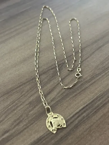 Corrente maciça ouro 18k pingente 