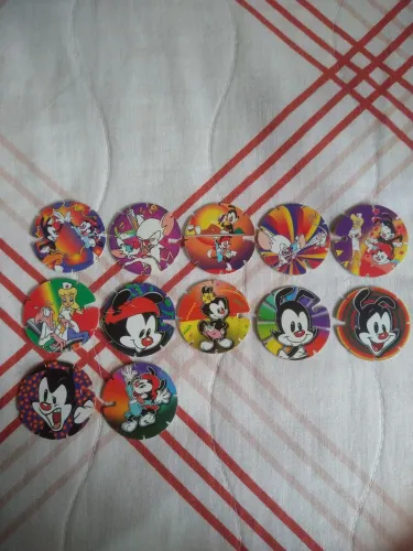 Coleção de tazos Animaniacs e Tiny Toon