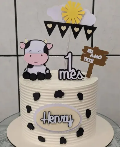 Topo de bolo personalizado vaquinha