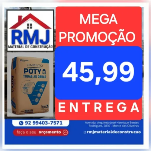 Cimento Poty ( Entregamos em toda Manaus, Embarcações e Adjacências )