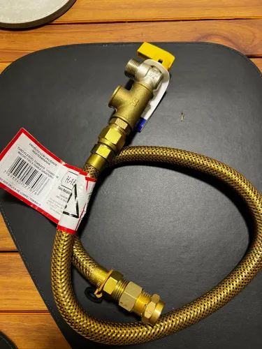 Kit mangueira instalação latao gás glp ou gn novo valogin haenke tomback 1/2