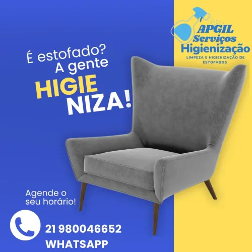 Serviços de limpeza e higienização completa de estofados