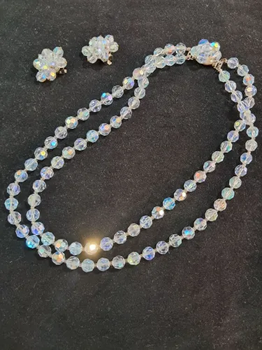 Conjunto de Colar e Brinco de Cristal