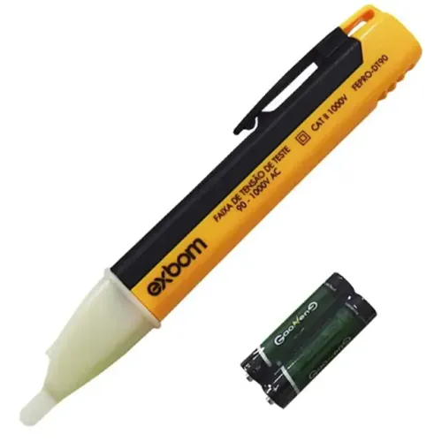  Detector de Tensão Elétrica Exbom FEPRO-DT90 90-1000V AC com Alerta Sonoro - WZetta