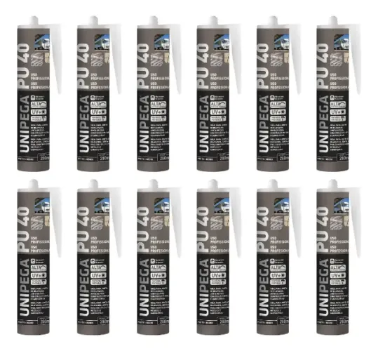 R$ 119,99 Kit 12 Adesivo Pu 40 Selante Cola Profissional 