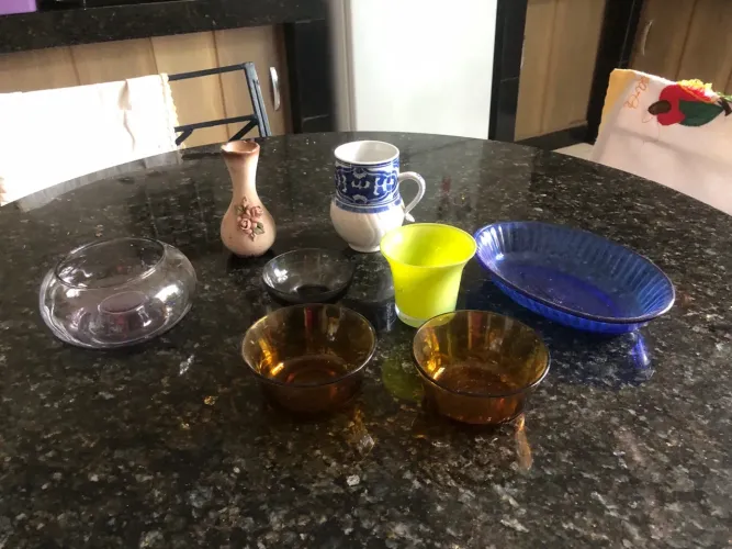 Lote de objetos antigos 