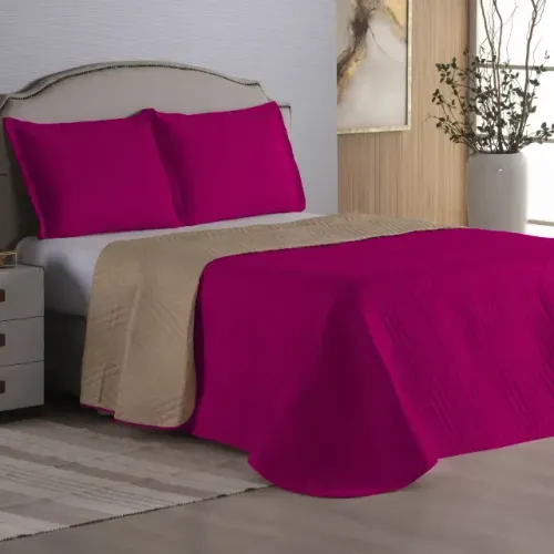 Cobre Leito Cama Casal Rosa Pink