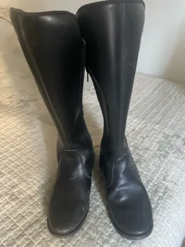 Botas de cano longo pretas Couro 33 Infantil