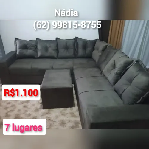 Sofá De 7 lugares modelo de canto. 