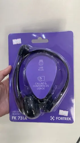 Fone Headset Office Fortrek FK 731A USB Preto Loja Coimbra Computadores Entregamos