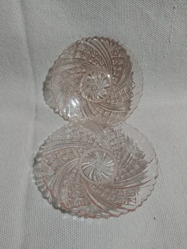 Par de Pratos de Vidro Rosé 25cm