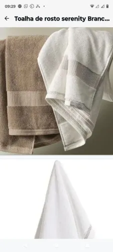 Toalha de rosto serenity branca