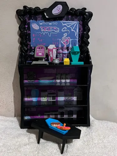 Monster high playset estante coffee beam Clawdeen wolf boneca