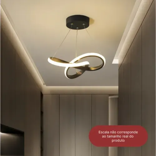 Kit 2 Luminária De Teto Pendente Led Moderna Lustre para Corredor Sala Quarto Moderna