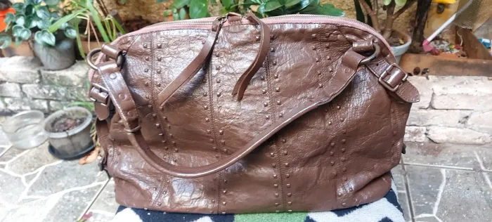 Bolsa Grande Via Uno em Couro