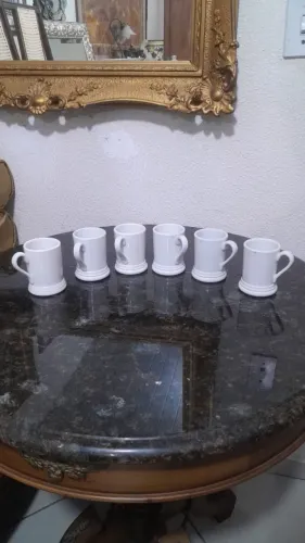 Jogo canecas porcelana 