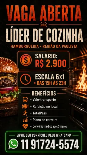 Vaga Hamburgueria 