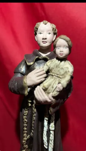Imagem Sacra em terracota  -Santo Antônio 