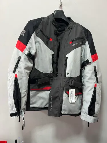 Jaqueta Parka Honda Adventure Cinza Vermelho